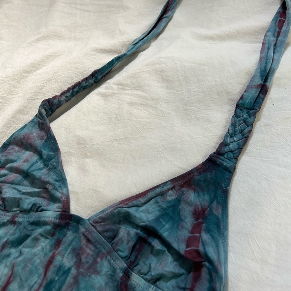 Lucky Tye-dye cover up halter dress in a small